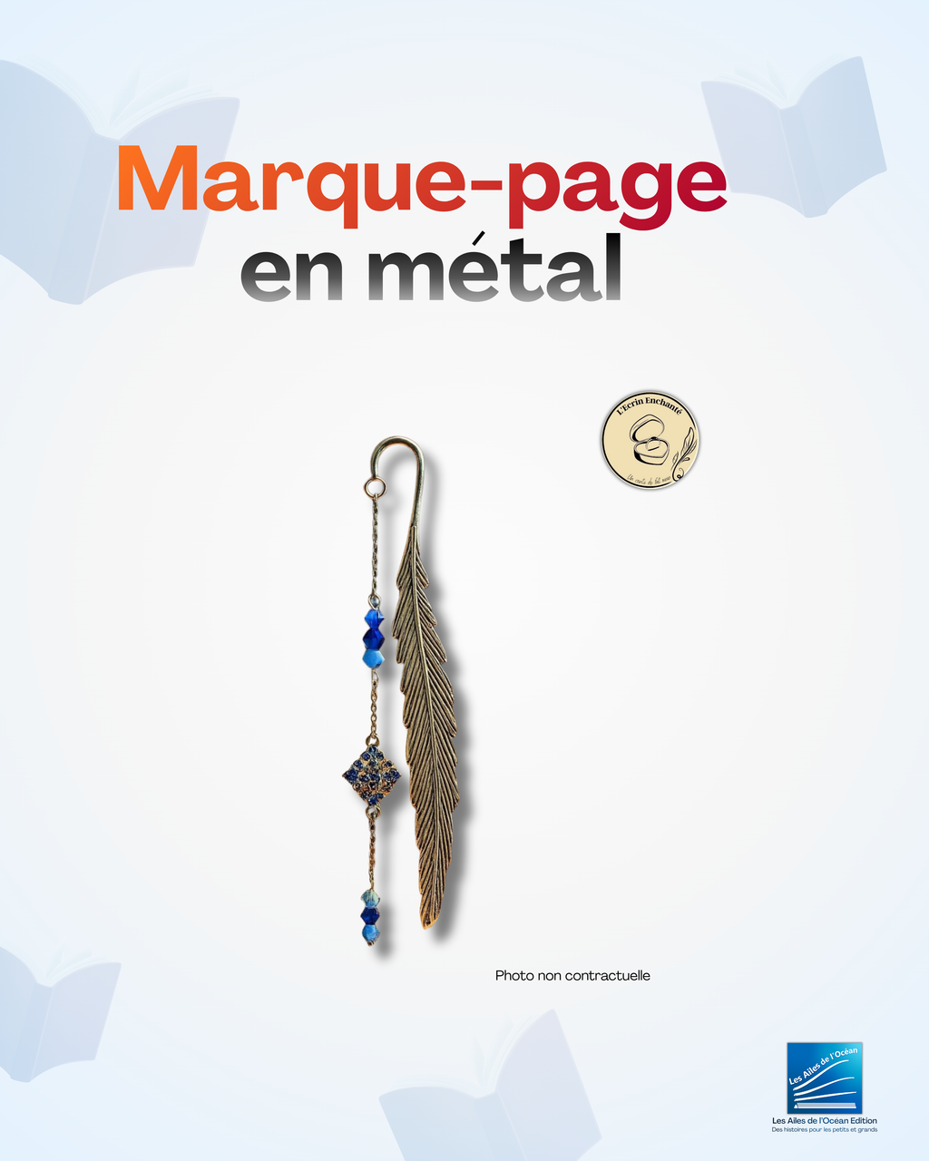 Marque-page en métal - L'écrin enchanté
