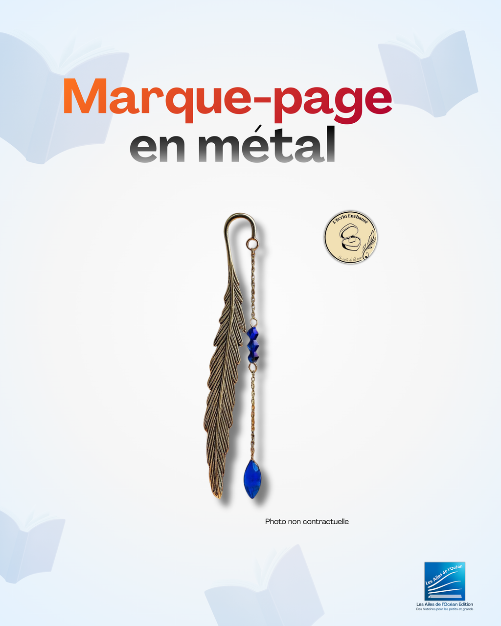 Marque-page en métal - L'écrin enchanté